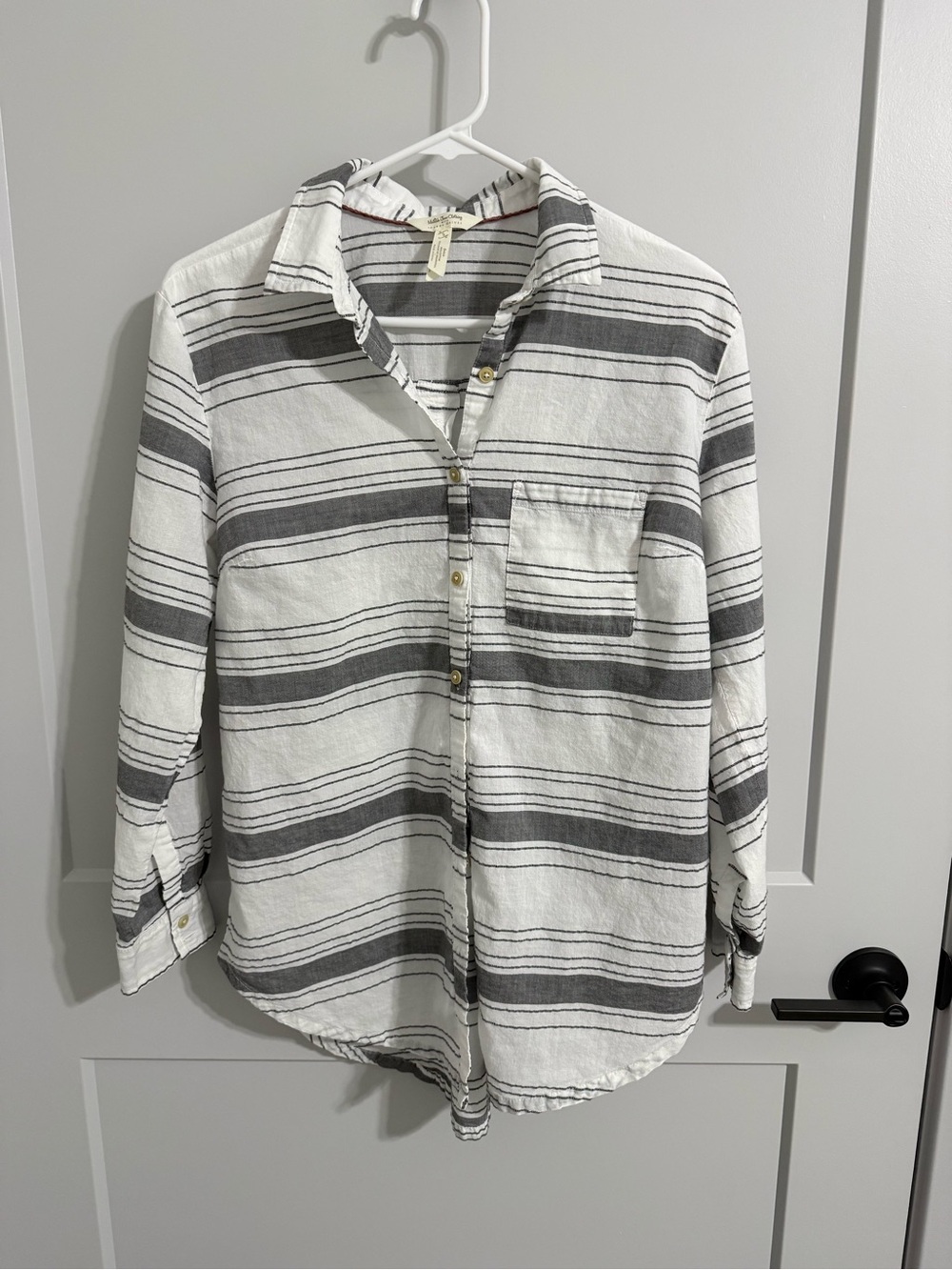 Matilda Jane x Joanna Gaines Striped Cotton Button Down Shirt Size S